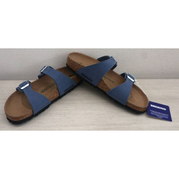 Birkenstock Women's 9 Men's 7 Elemental Blue Vegan Leather Sydney Sandals - Picture 1 of 14